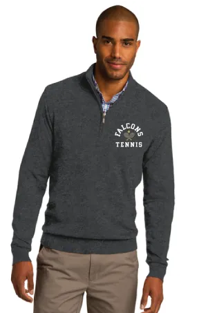 1/2-Zip Sweater / Charcoal Heather / Cox High School Tennis