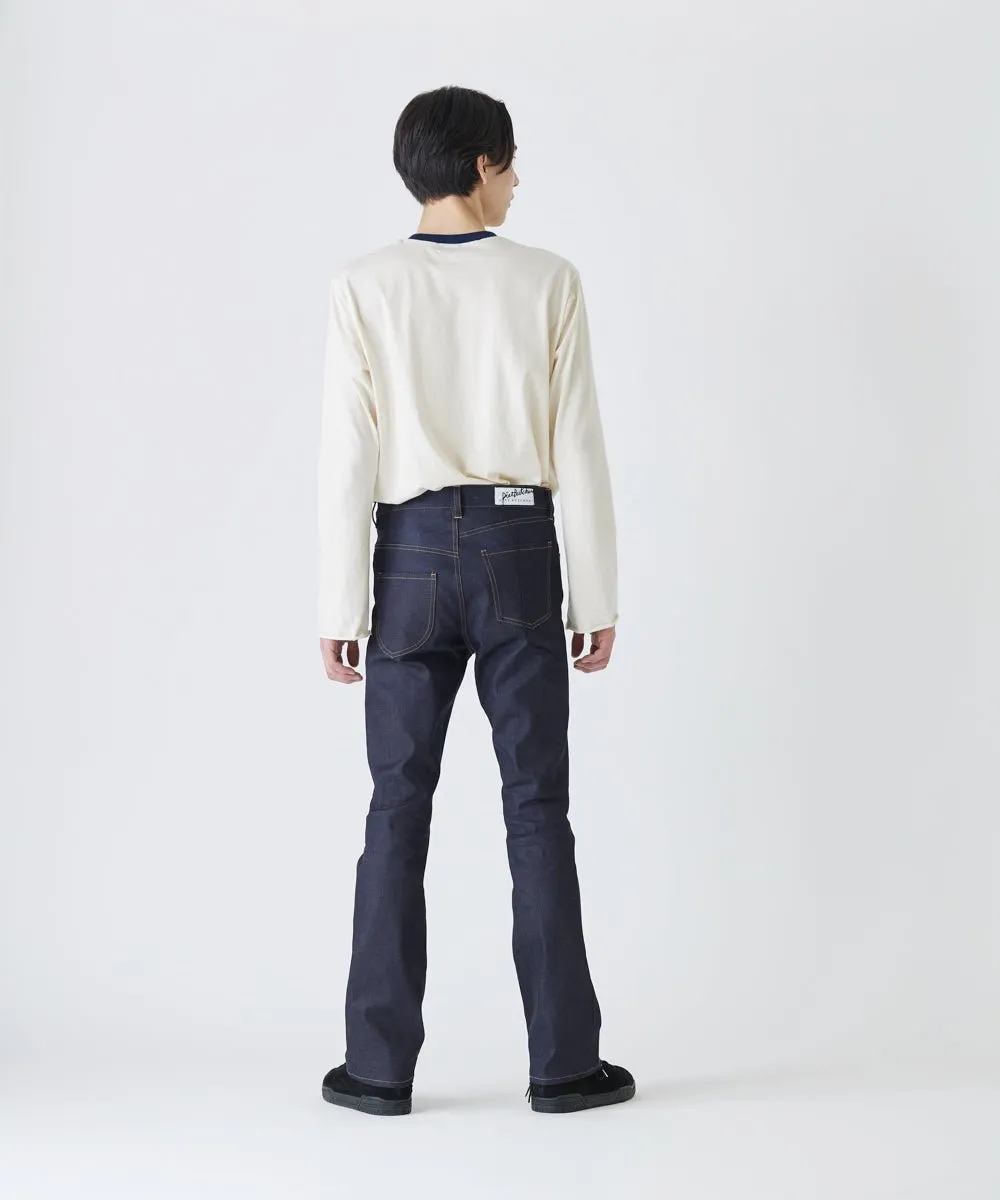 【75%OFF】Flared skinny denim pants - INDIGO