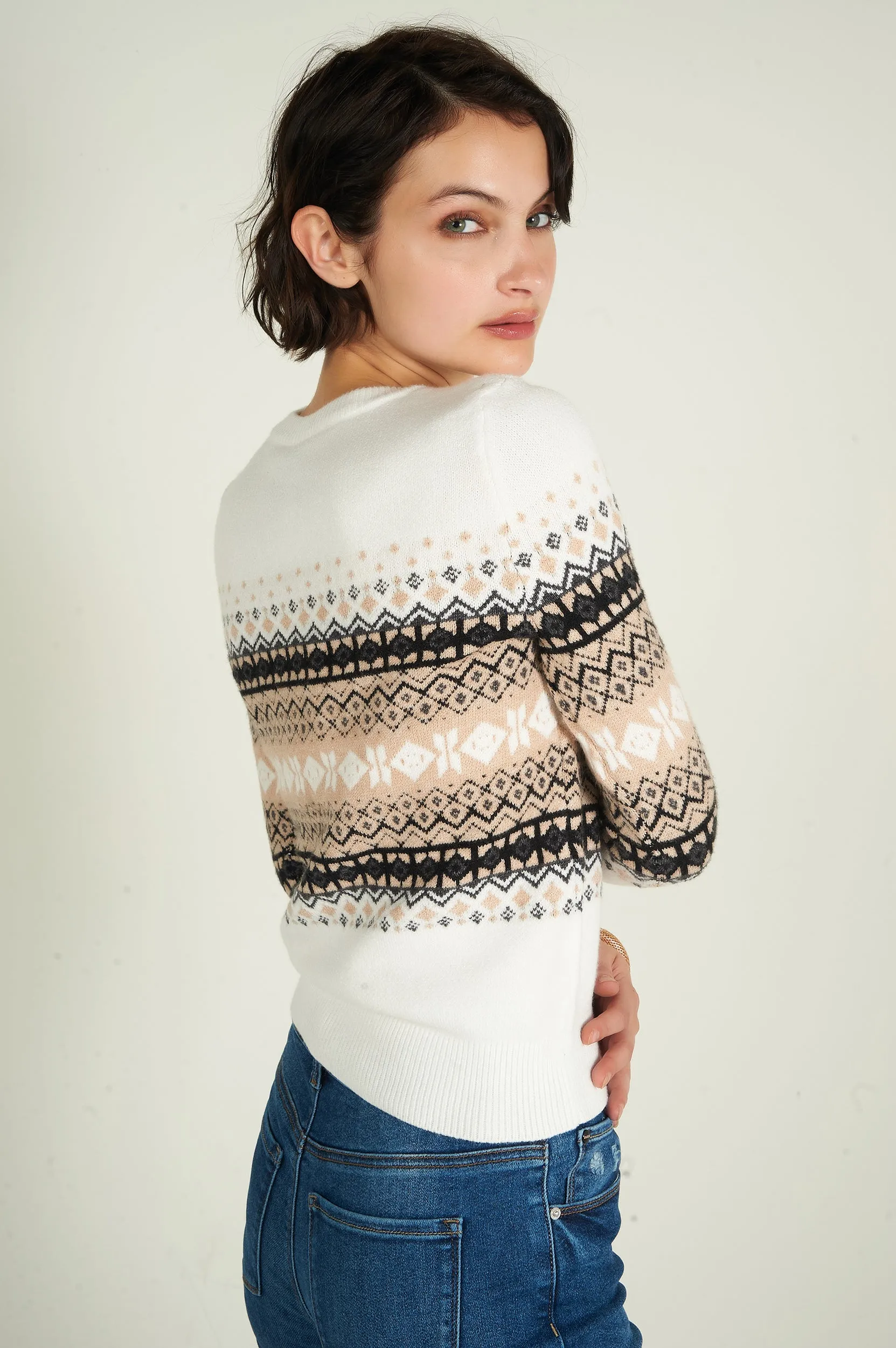Chandail jacquard - FAVA1-X2 - (E-A8)