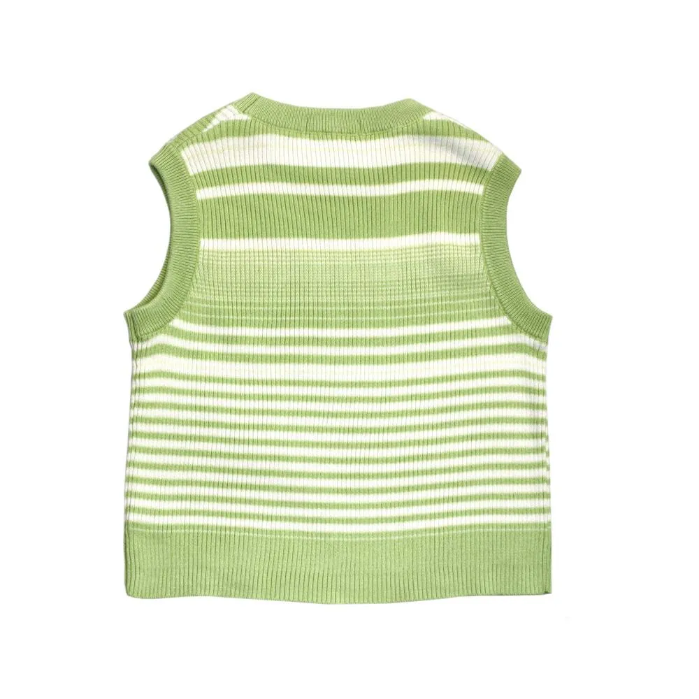 Cotton Knit Vest, Avocado