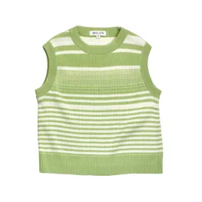 Cotton Knit Vest, Avocado