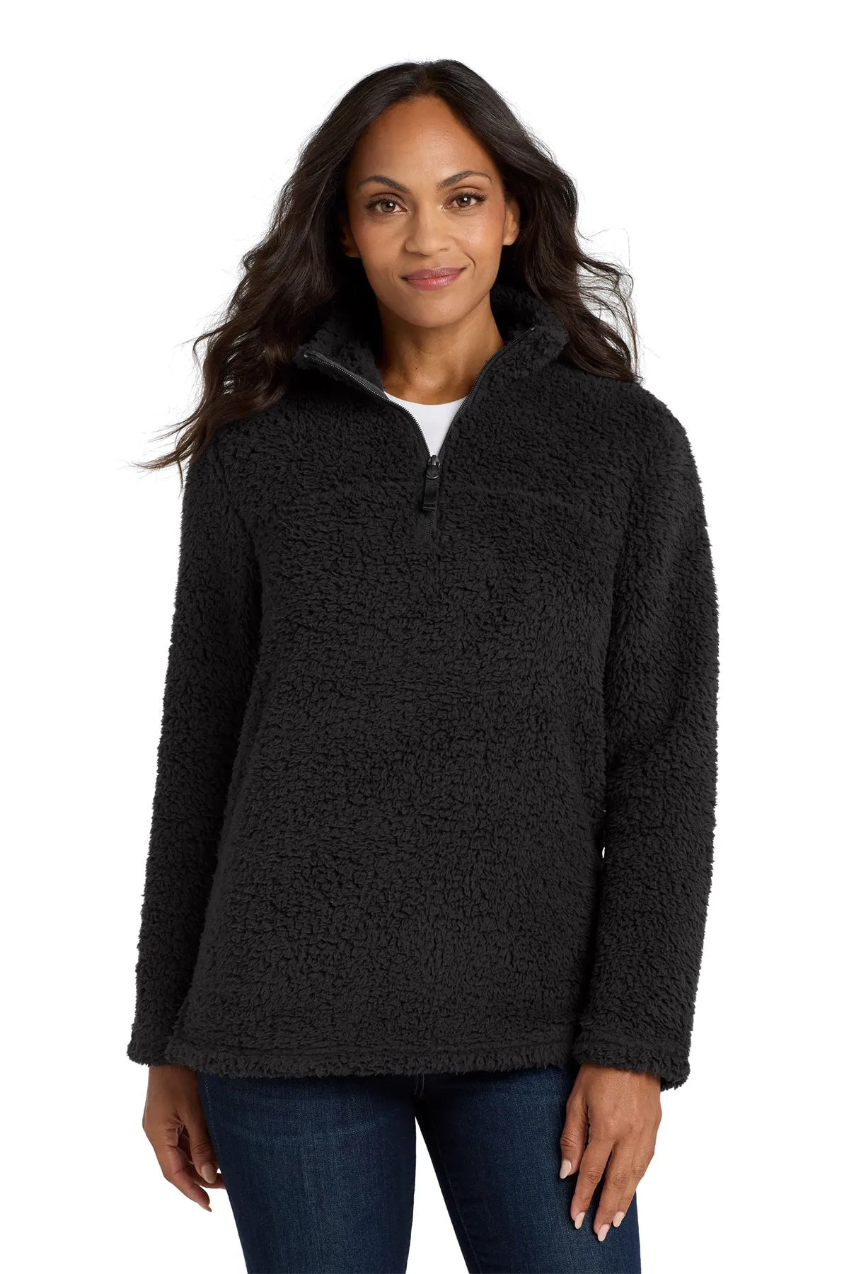 EMBROIDERED - L130 - Port Authority® Ladies' Cozy 1/4-Zip Fleece Sweater