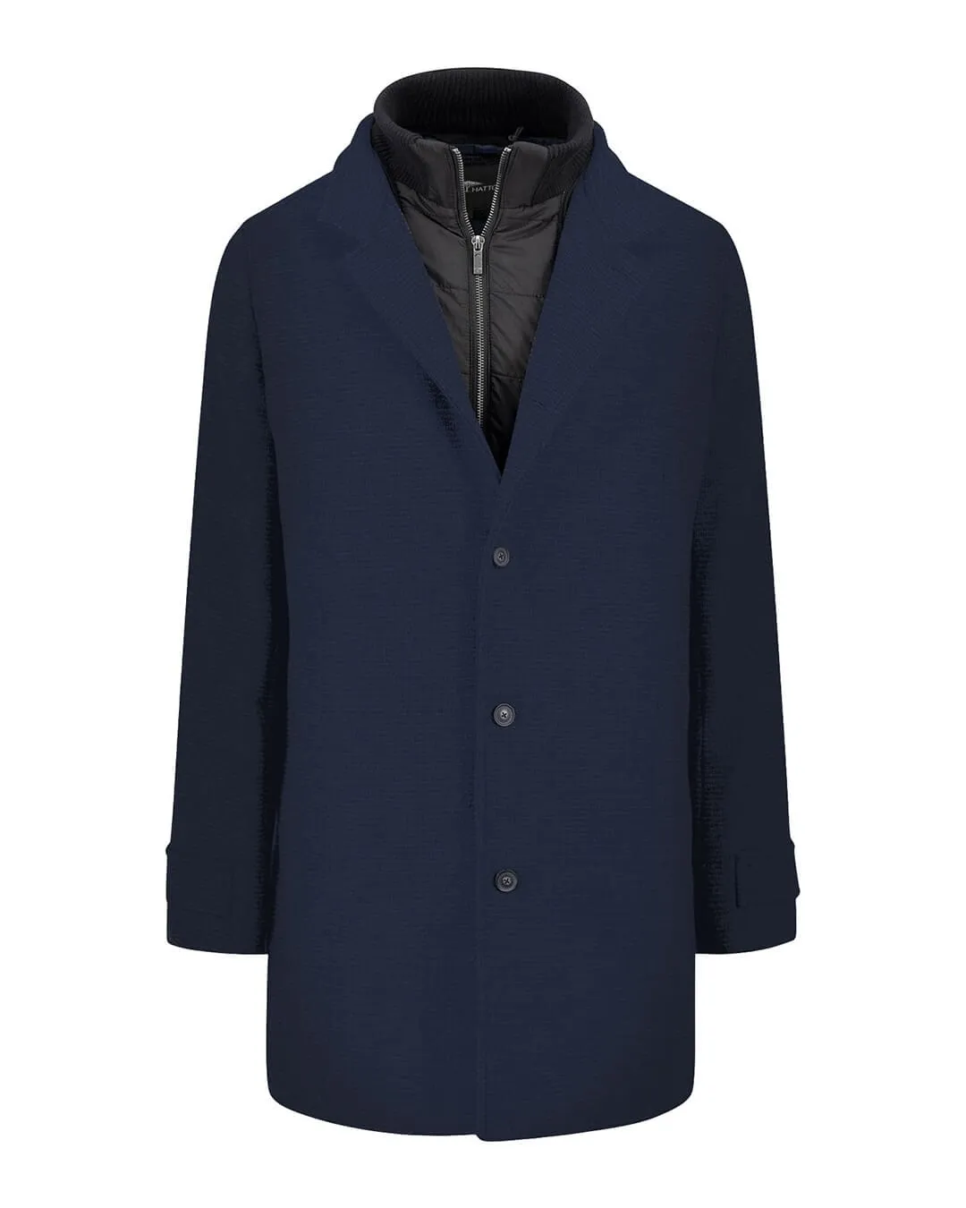Fynch-Hatton Standcollar Navy Coat