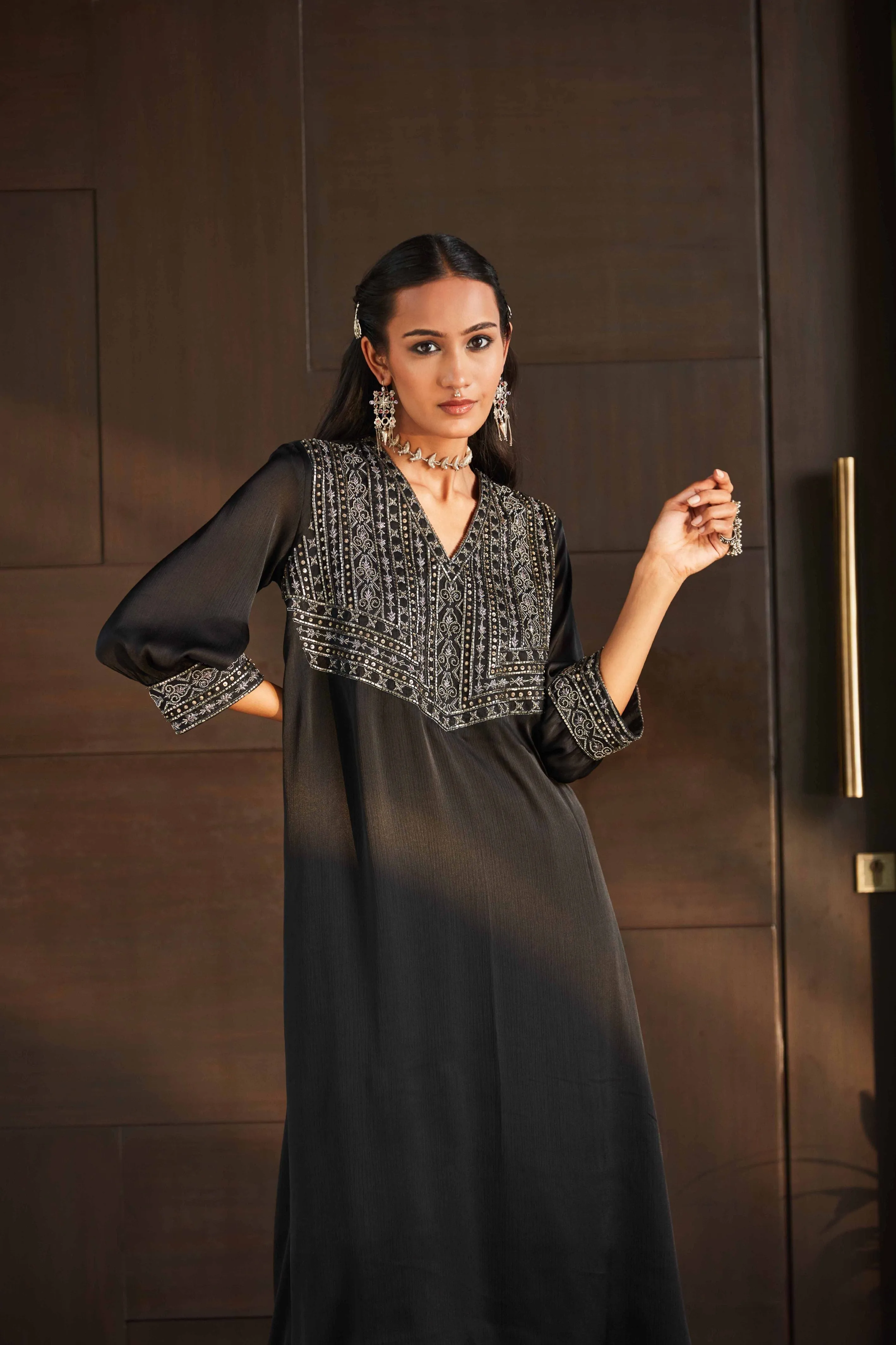 Mariam Kurta & Wide Flared Pants Set