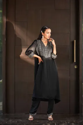 Mariam Kurta & Wide Flared Pants Set