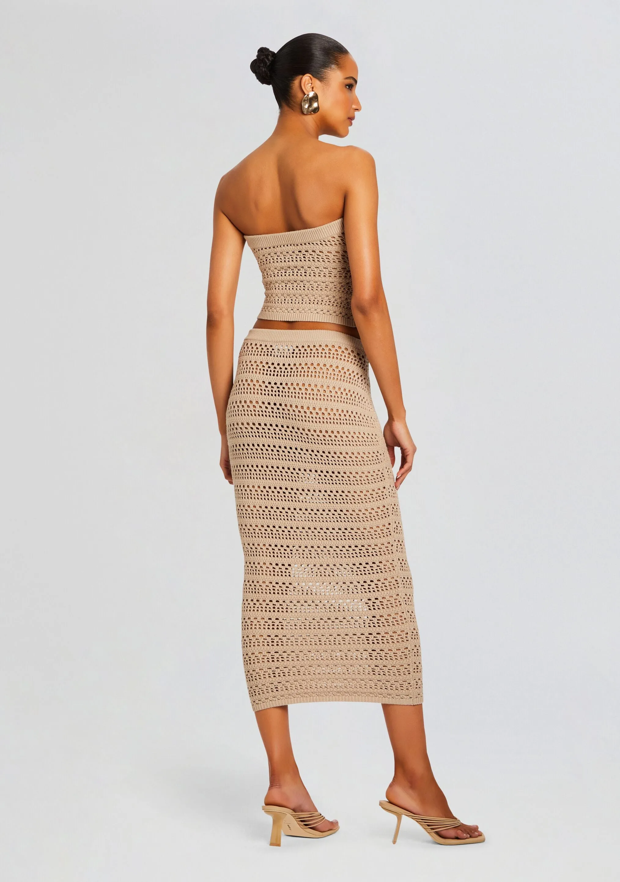 Marjorie Knit Crochet Maxi Skirt