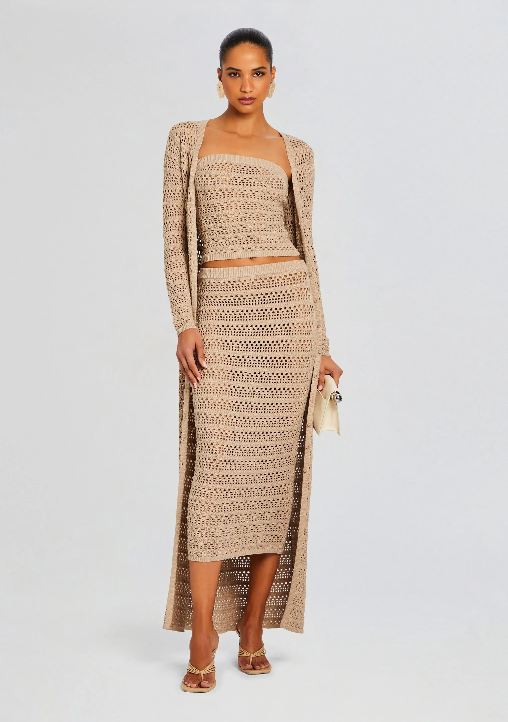 Marjorie Knit Crochet Maxi Skirt