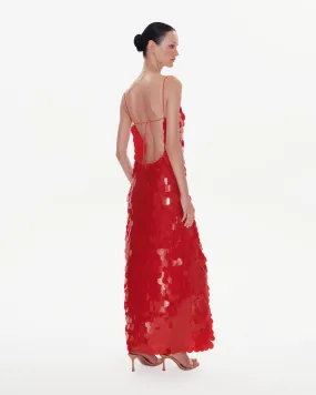 Martina Sequin Maxi Dress in Red