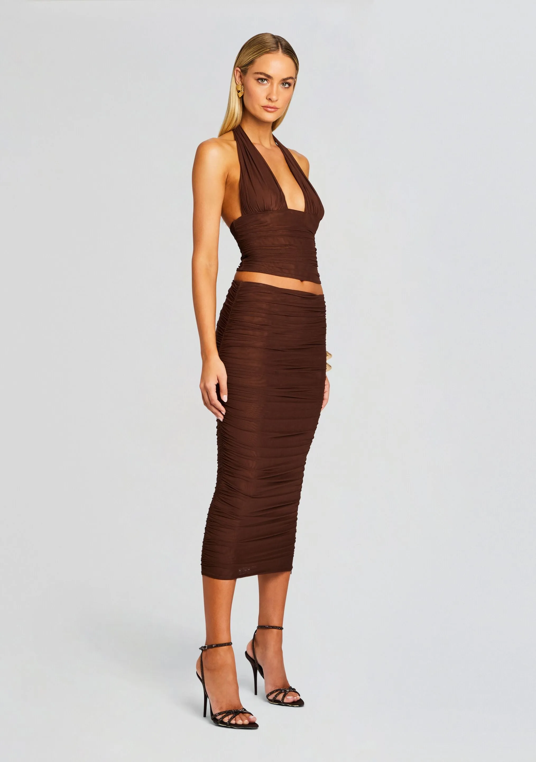 Pia Mesh Midi Skirt
