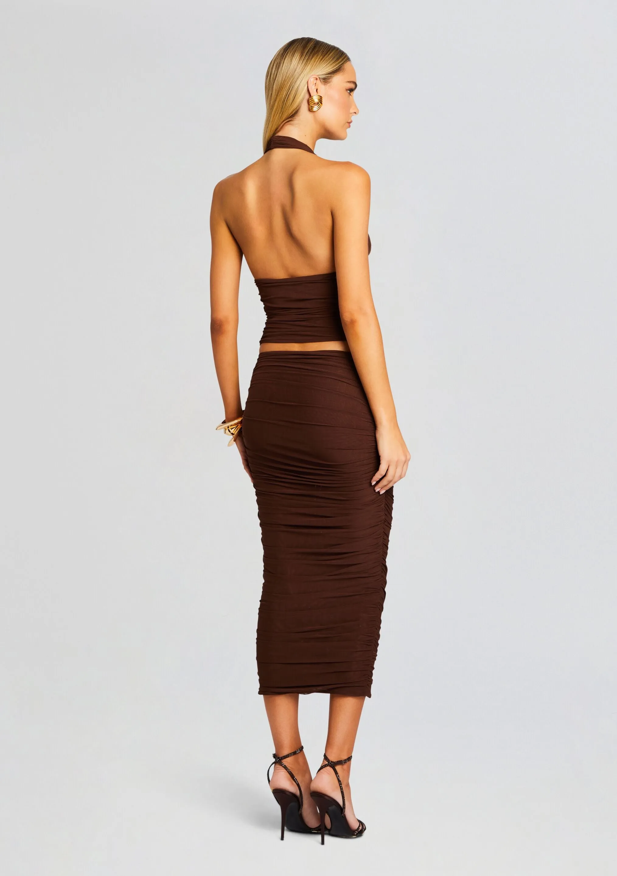 Pia Mesh Midi Skirt