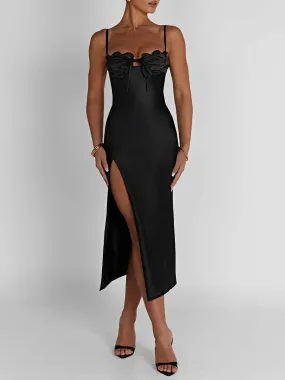Summer Beach Party Dress Y2k Long Dress Sleeveless Spaghetti Strap Sexy Maxi Bodycon Dresses Black Women Outfits Birthday