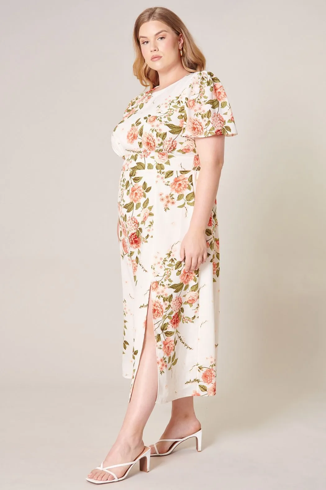 Sweet on You Bloom Midi Dress Curve