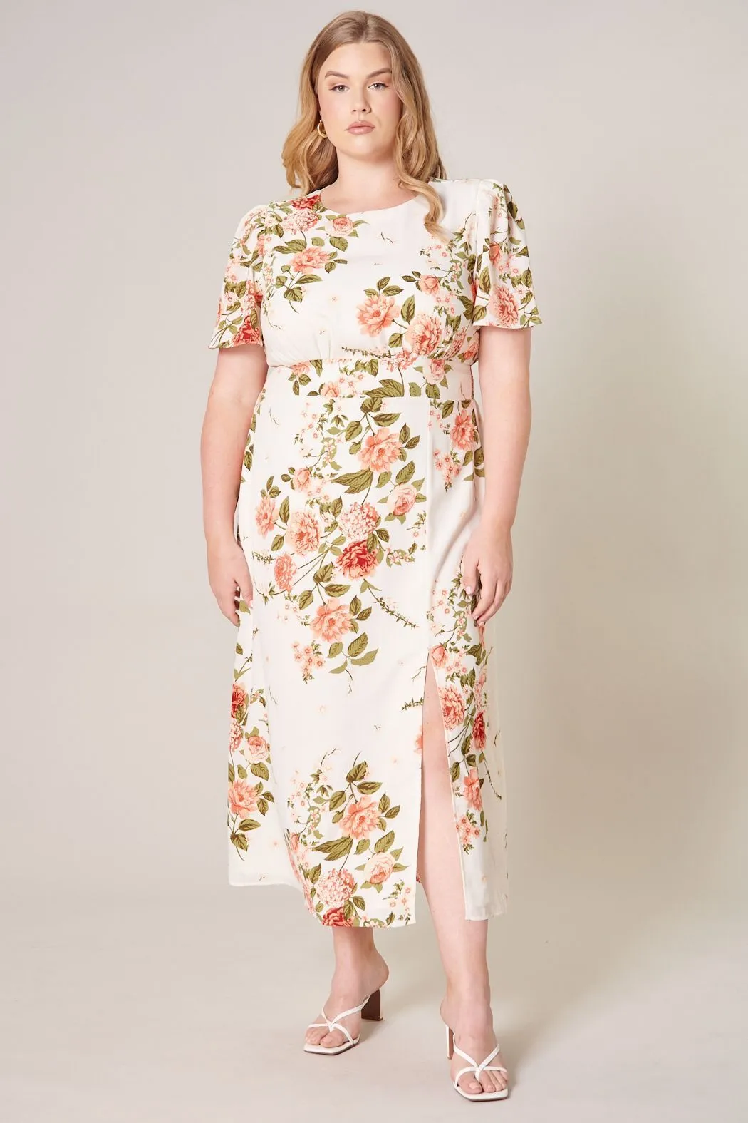 Sweet on You Bloom Midi Dress Curve